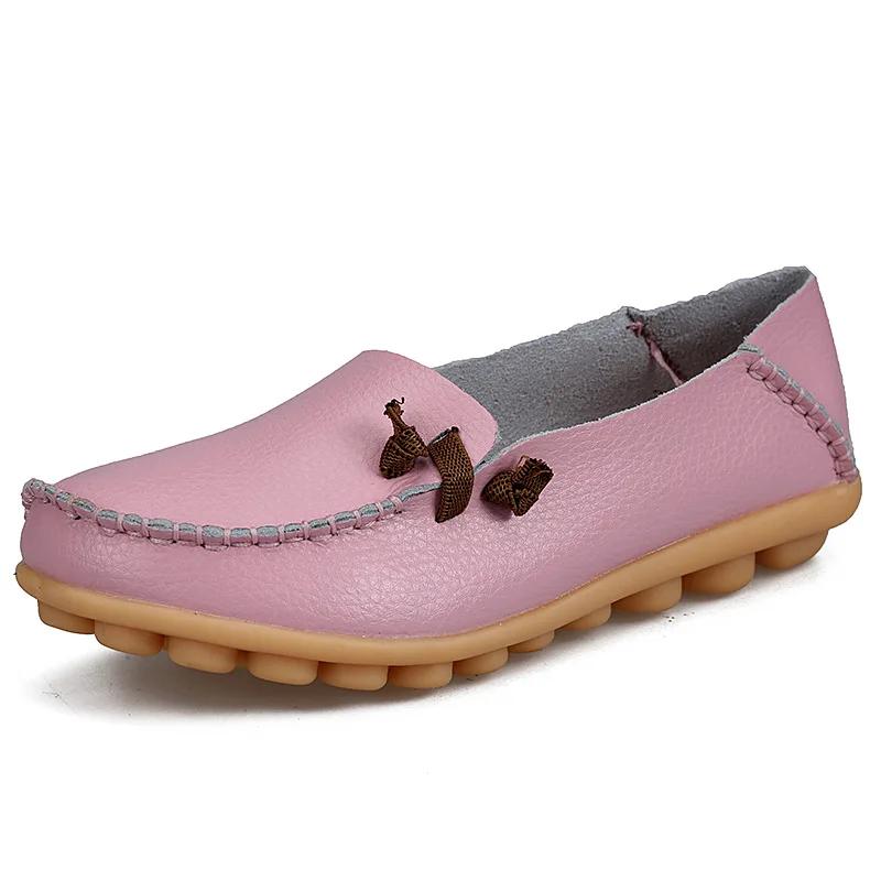 Shoe Spring Summer Flats Women Leather Shoes Woman's Soft Nurse Loafers for Woman Dance Shoes Driver Chaussures Femme