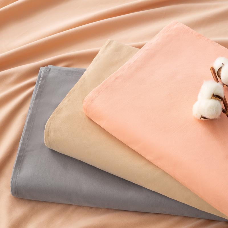 Premium 100% Long-Staple A-Grade Pure Cotton Satin Bed Sheet for Dorms