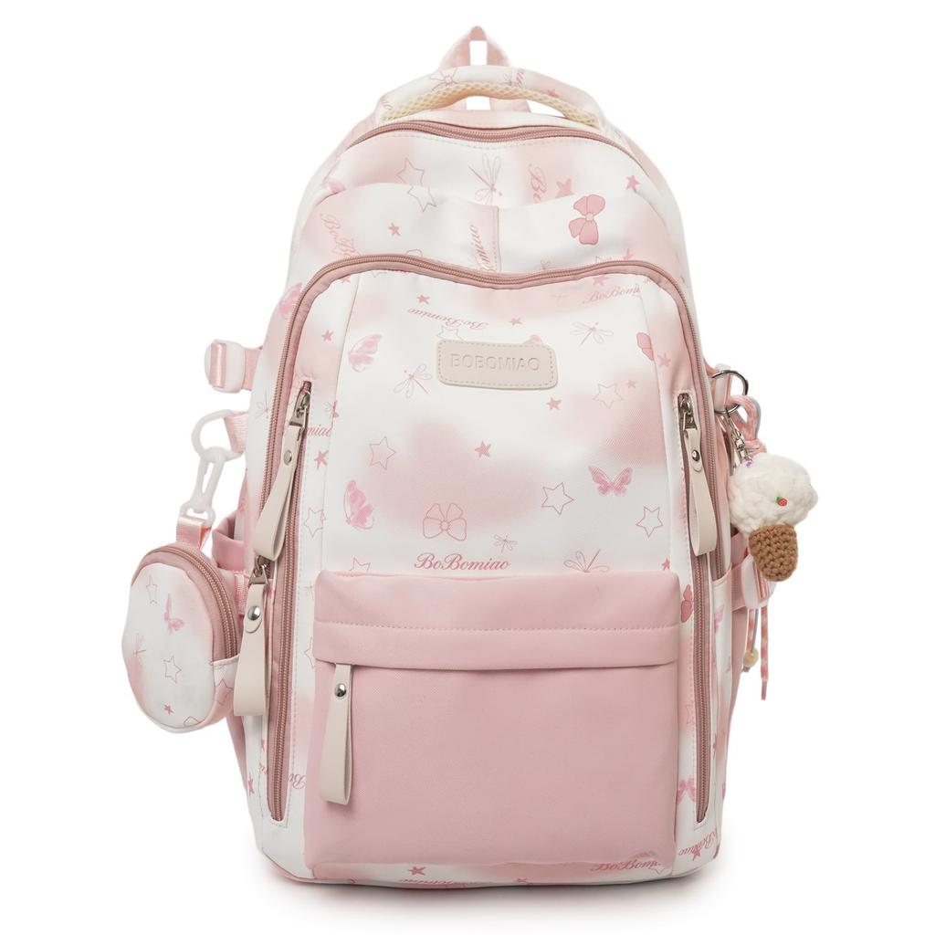 Cartable grande valeur petit frais doux fille sac à dos mignon dessin animé sac à dos grande capacité collège étudiant sac d'école