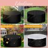 Round Outdoor Furniture Cover Waterproof Dustproof Garden Table Chair Protector Black 210d Oxford Fabric