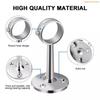 K1AE 2Pcs Home Hanging Rod Support Socket Closet Pole Sockets Flange Rod Holder