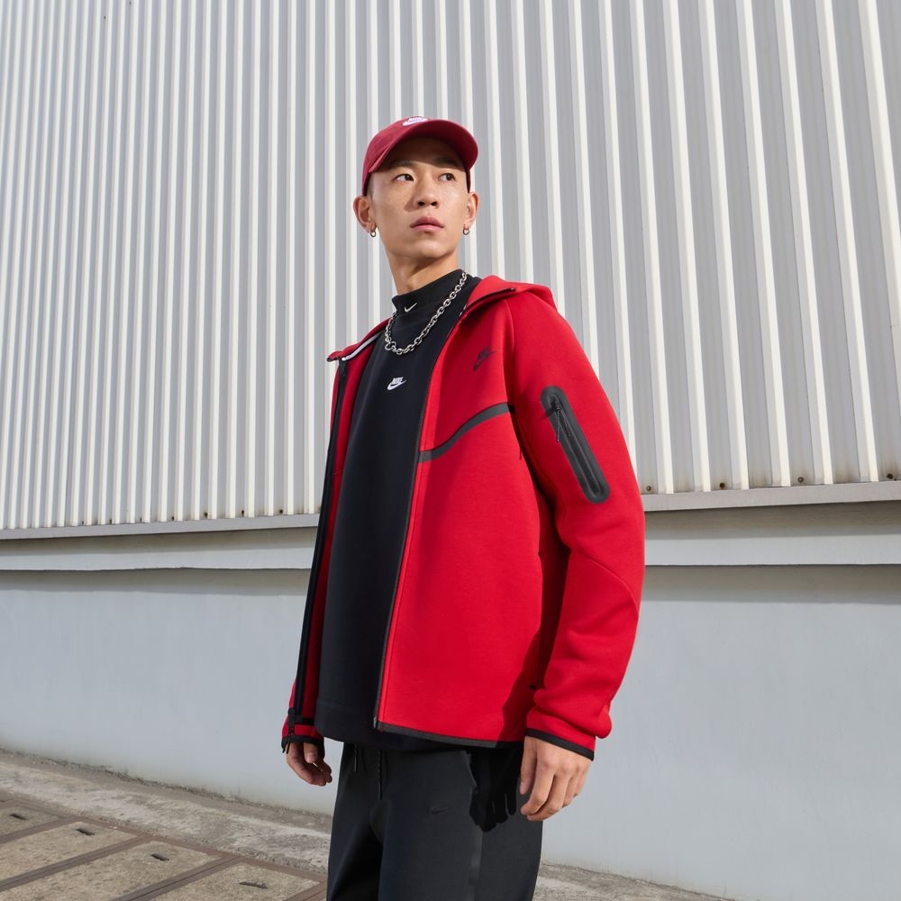 Nike WINDRUNNER Sweatshirt Men s Red Black XL