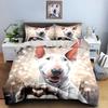 Smiling dog portrait Bedding Duvet cover sets Duvet covers Pillowcases gifts (1 * Duvet Cover 2 * Pillowcases, without duvet insert)