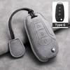 Leather 3 Buttons Car Flip Key Case Cover for Ford Figo 2017 Mondeo 5 Ecosport Puma 2020 Fiesta Mk8 Everest Ranger Protector Fob