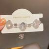 Snowflake Glass Beaded Bracelet With Electroplated Finish For Elegant Women Gift