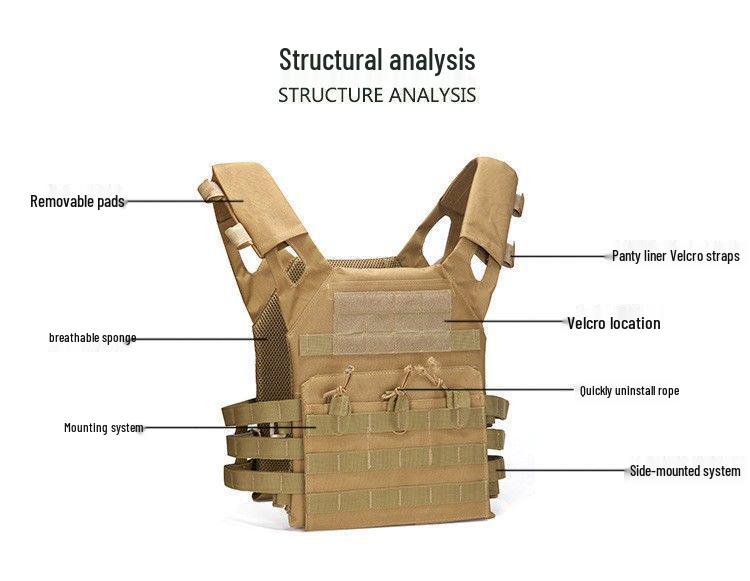 JPC Lightweight Multifunctional Tactical Vest for Outdoor and COS Military Training 