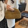 Large Capacity Woven Handbag Grass Clutch Crescent Bag Trendy Straw Bag  Girls