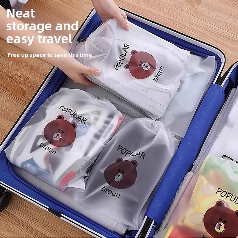 5 Pcs Drawstring Waterproof Travel Slippers Sneakers Special Anti-yellowing Dustproof Bag Moistureproof Mouldproof Storage Bag