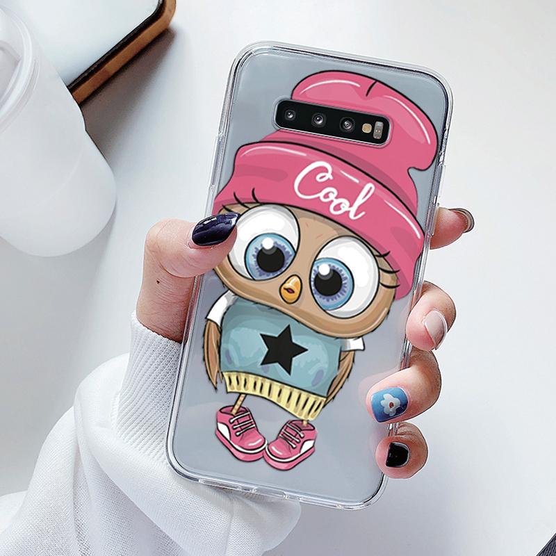 For Samsung Galaxy S10 S10E S 10 Plus Phone Case Cartoon Back Cover Transparent Soft Silicone Flower Funda For Samsung S10+ Cute