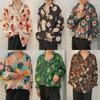 Men Spring Autumn Retro Jacket Trendy Korean Hong Kong Japanese Style Floral Shirt