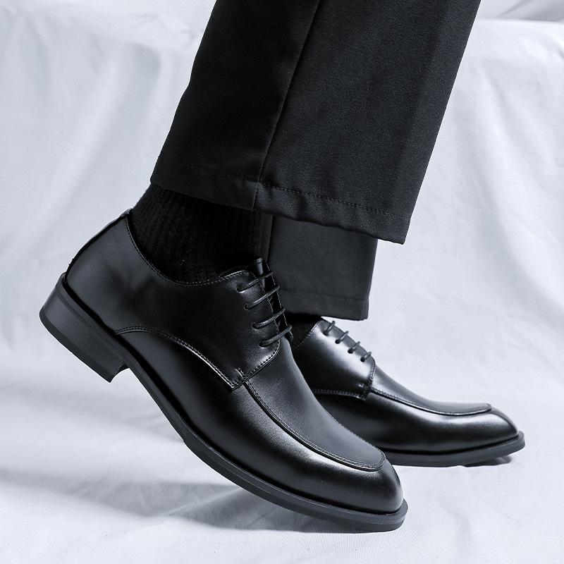 

мужская повседневная деловая офисная формальная обувь большого размера на шнуровке дерби черная коричневая из натуральной кожи кроссовки трендовая обувь 280 чёрный