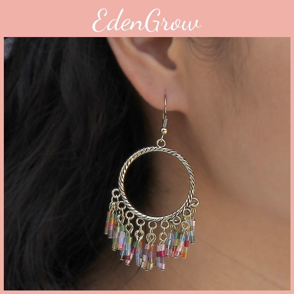 Modern Alloy Ethnic Jewelry With Geometric Shape And Crystals Embellished