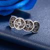 Retro Five Blessings Copper Coin Ring: Antique Style Wealth-Attracting Index Finger Band for Men and Women