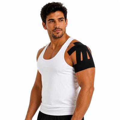 Wonder Care Athletic Kinesiology Tape Black, 5 Pcs Waterproof Sports Muscle Support Tape for Pain Relief, Injury Recovery, Athletic Training, Joint