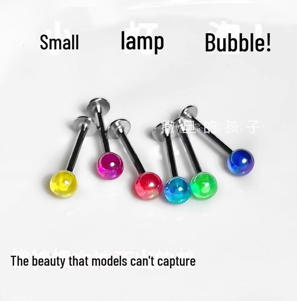 

Яркие акриловые украшения для пирсинга губ и ушей с маленькими лампочками и шариками 8mm length, 1.2mm thickness розы красного