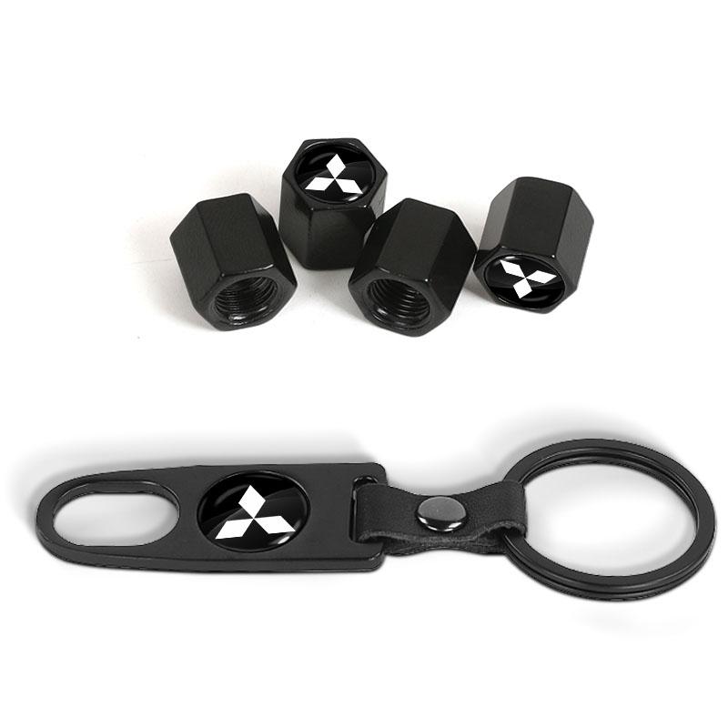 Car Keychain Tire Valve Cap Car Styling Accessories For Mitsubishi Asx Lancer Outlander Pajero Ralliart Accessories Car Styling