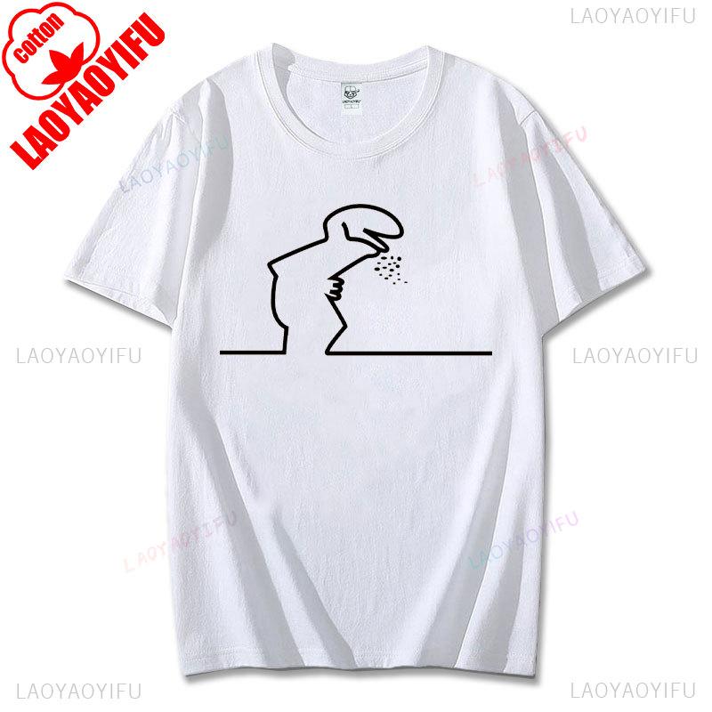 Happy La Linea Summer Casual T-Shirts Men Round Neck Graphic T Shirt Badum Linus Lineman Short Sleeve Tees Fashion Cotton Tops