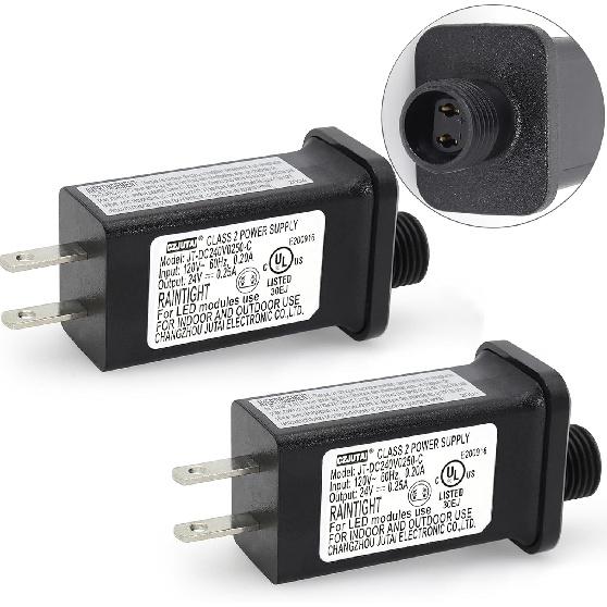 Replacement 24V 0.25A 6W LED Transformer for CZJUTAI JT-DC024V0250-C Class 2 Power Supply IP44 LED Light Controller Low Voltage Transformer for