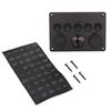 5-vejs 12V/24V Inline Sikringsboks LED-kontaktpanel Dobbelt USB Bil Båd Lastbil Campingvogn
