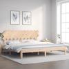 VidaXL Bed Frame with Headboard 200x200 Cm Solid Wood 3193746