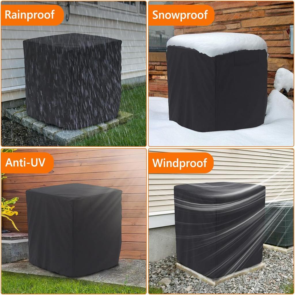 Waterproof Air Conditioner Cover For Exterior Unit Outdoor Central Square Cover Windproof And Rainproof