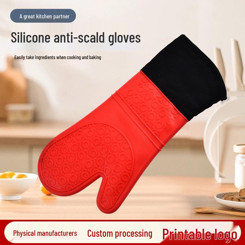 Silicone Heat-Resistant Non-Slip Oven Gloves for Kitchen Baking
