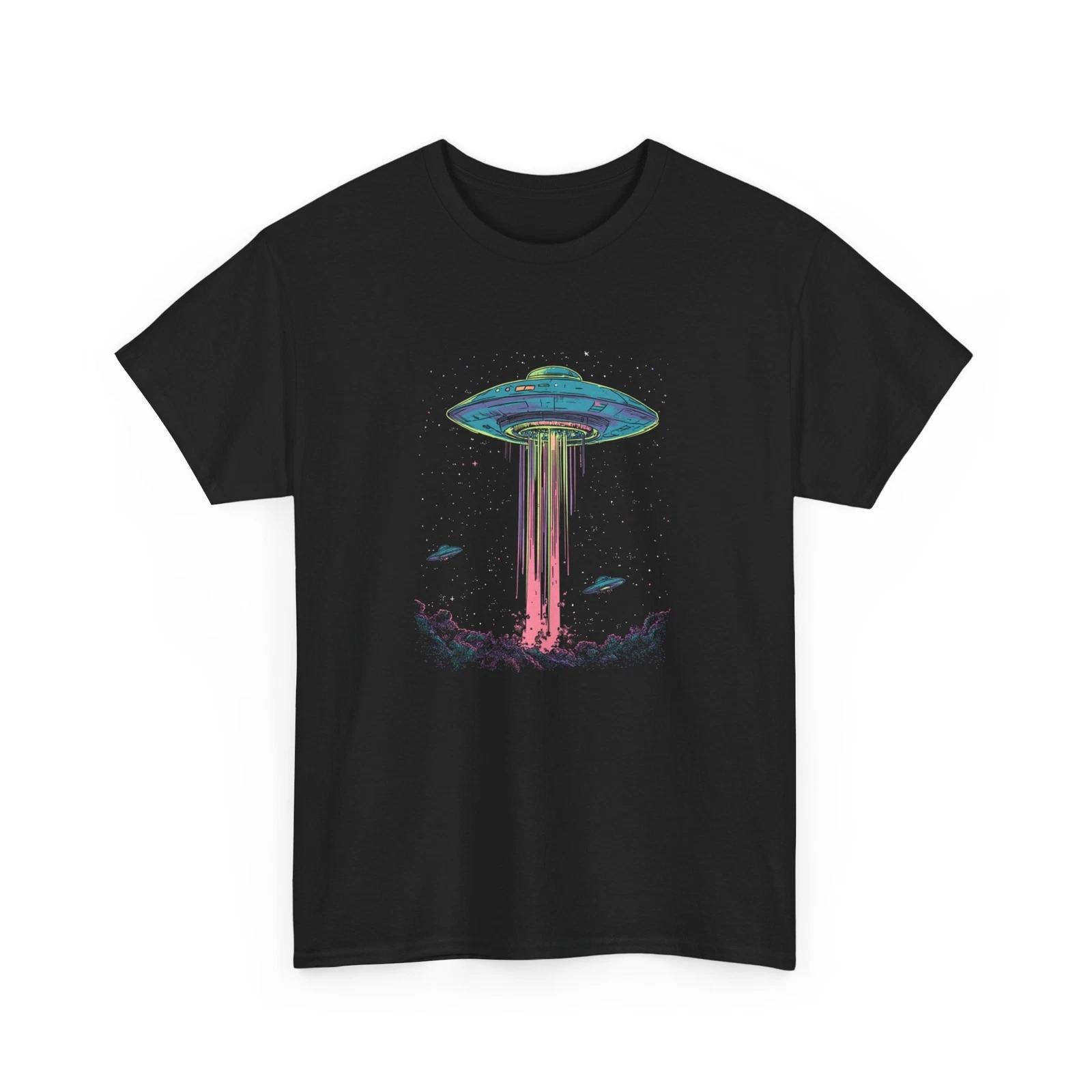 Space Alien Graphic Tee | UFO T-Shirt | Sci-Fi Universe Shirt L
