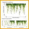 Simulation Green Vine Plant Vine Strip Living Room Entrance Bedroom Wall Decoration Sticker Self-Adhesive Sticker