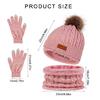 Outdoor Hat Scarf and Gloves Suit Stylish Streetwear Knitted Hat Winter Warm Hat for Outdoor Activity
