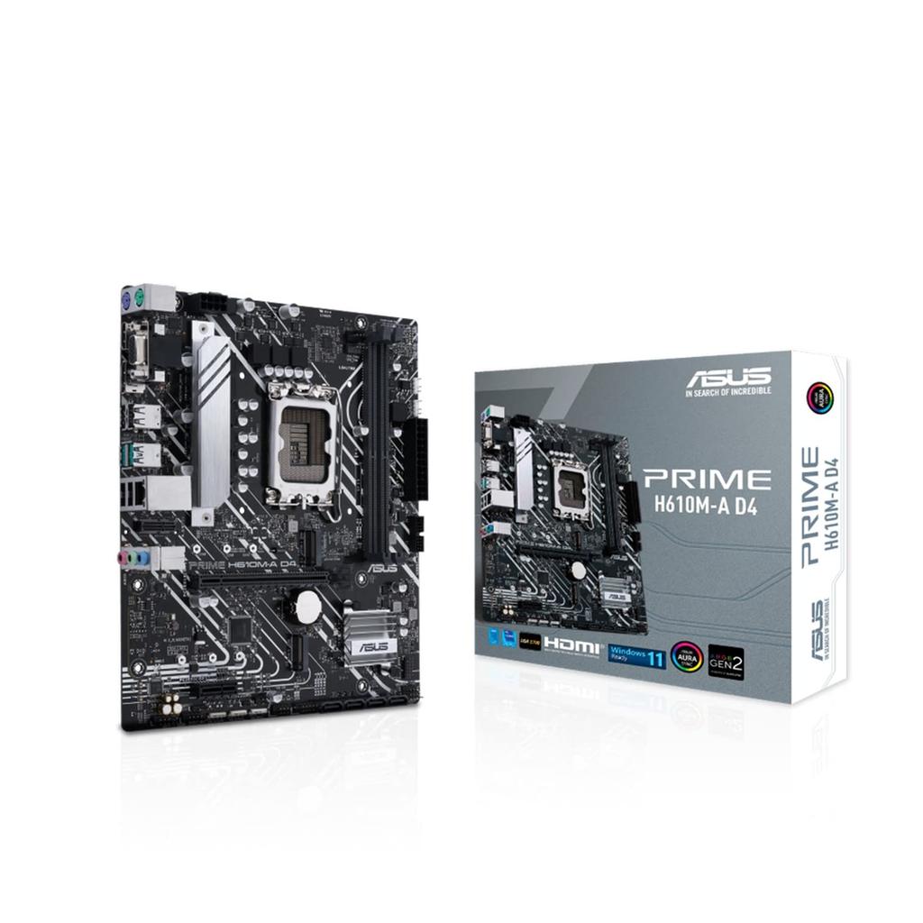 Asus INTEL 12. generasjons CPU-kompatibel H610 brikkesett hovedkort PRIME D4 autorisert distributør (LGA1700) mic-ATX H610M-A [Husk produkt]