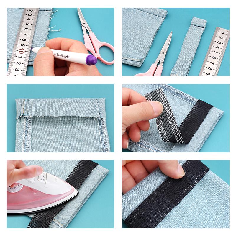 5Meters seamless self-adhesive pants leg patch, adhesive patch for shortening & repairing pants hemming, DIY sewing accessories