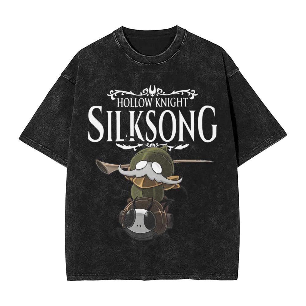 Mode Vintage Herren- und Damen-T-Shirt Hollow Knight Print T-Shirt Locker Kurzarm Streetwear Sommer Lässig Kinder Oberteile Kleidung