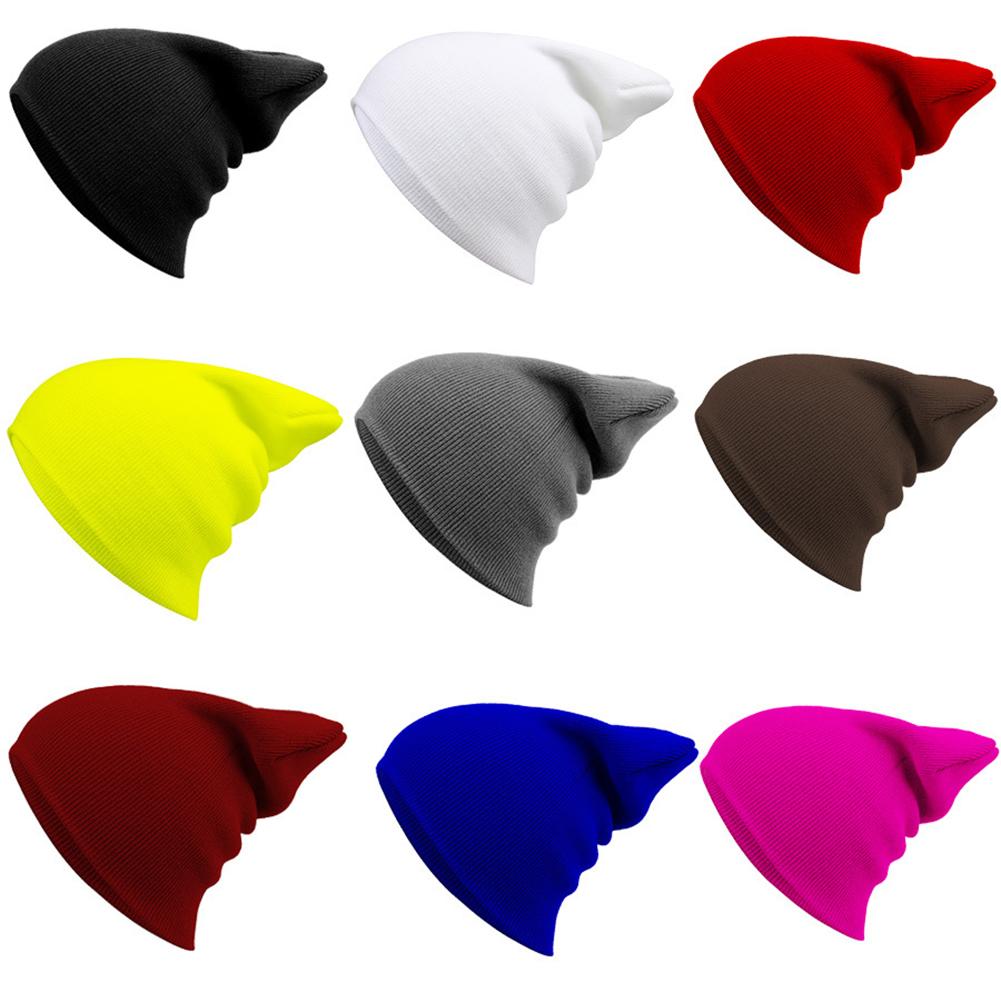 Men Women Couple Spring Autumn Solid Color Casual Fashion Wool Hat Creative Hat Cap Beanie
