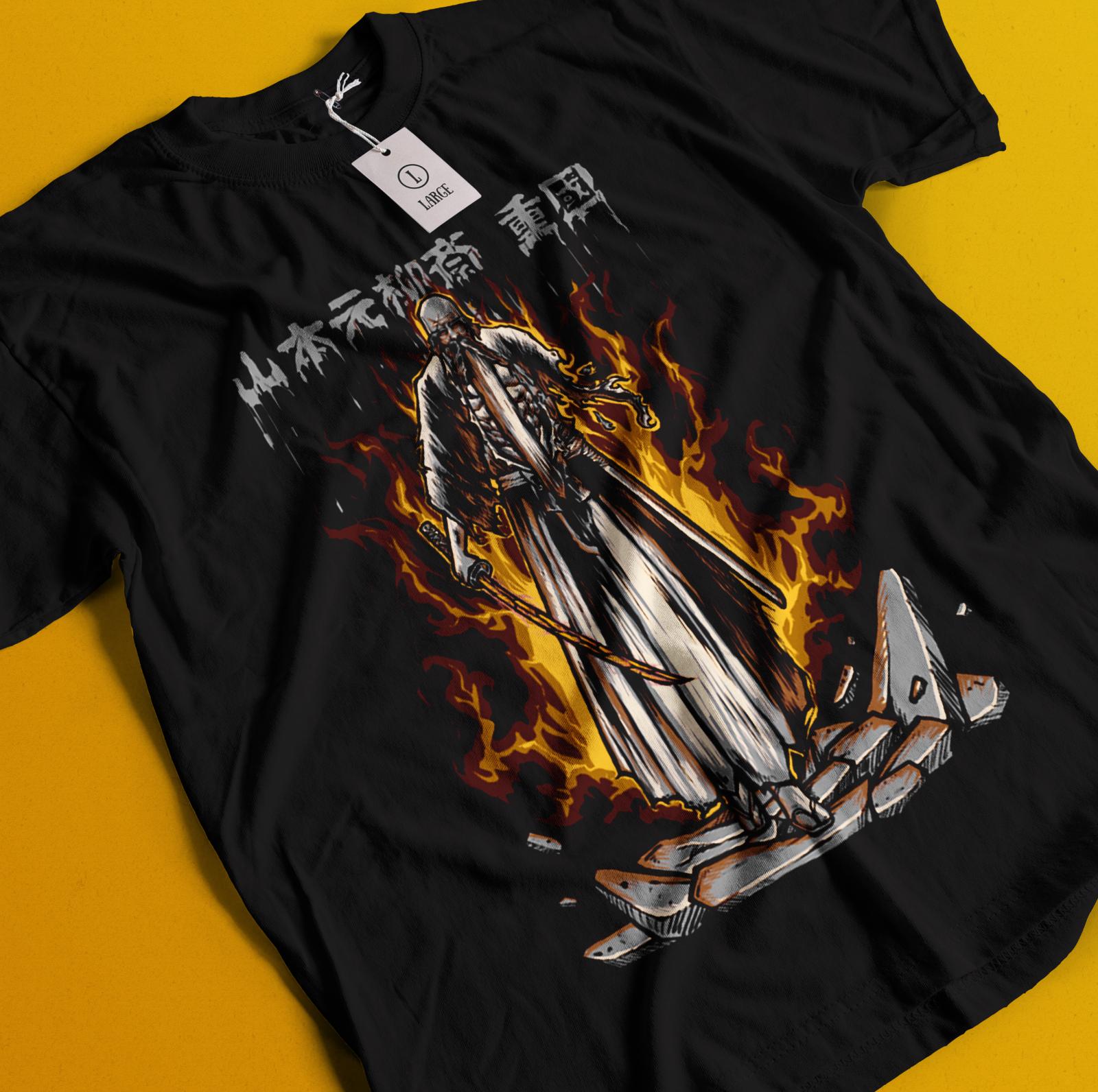 

Bleach Anime Tshirt Yamamoto T-Shirt Aizen Tee Ichigo Nel Zaraki Kenpachi Shirt 4XL