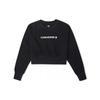 (WMNS) Wordmark Fleece Crew Top 'Black' Women's 10024731-A01