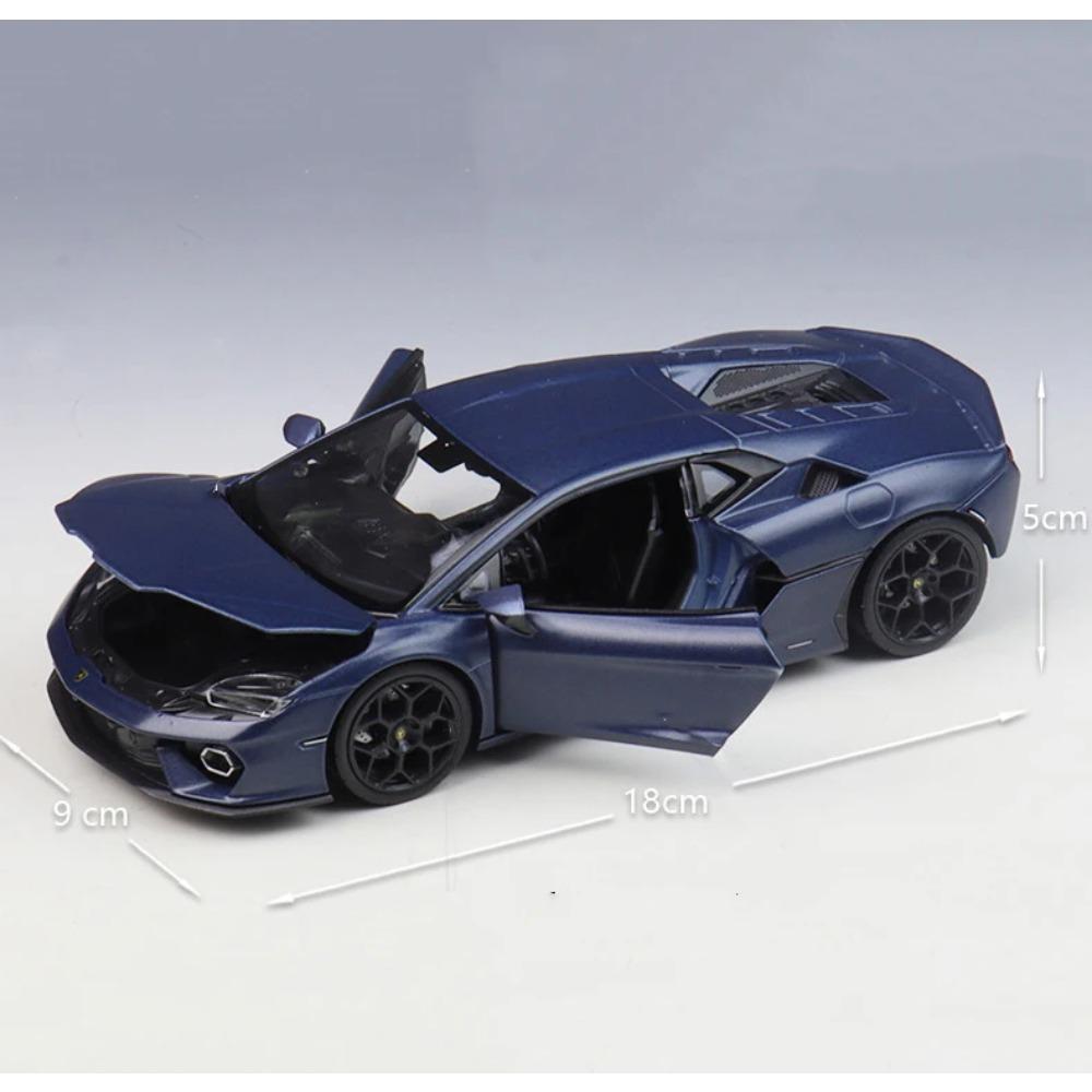 WELLY 1/24 Lamborghini Temerario Alloy Scale Car Model Diecast Metal Static Collection Children Birthday Toy Car Vehicles Gifts