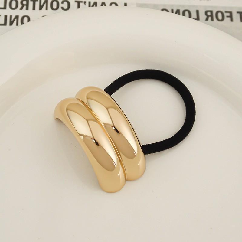 Minimalist Metal Hair Ring - New Korean Style High-End Ponytail Tie Rubber Band.