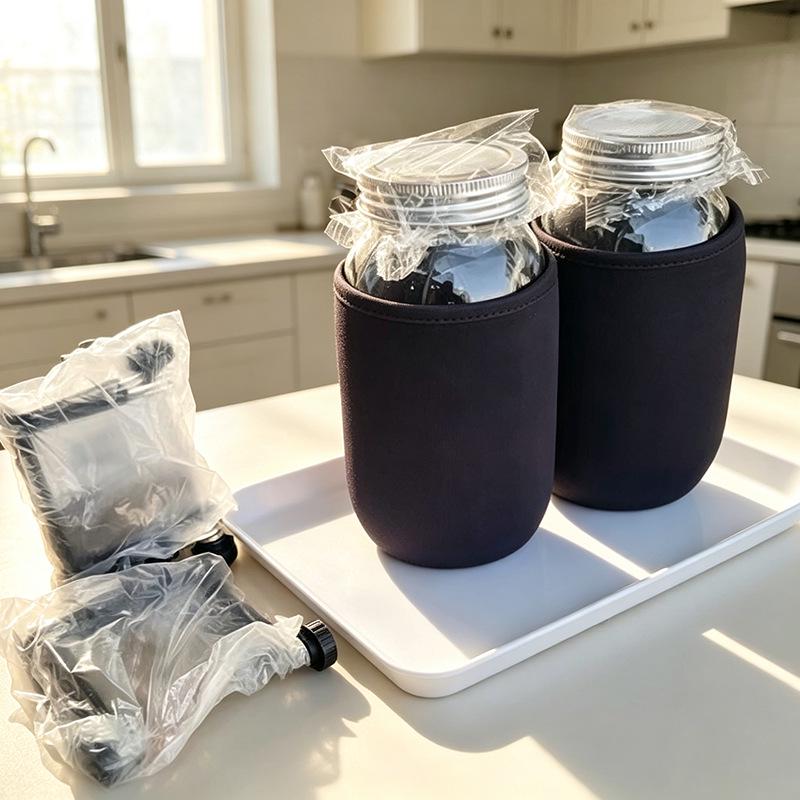 Seed Sprouting Glass Mason Jar with Stainless Steel Lid and Stand