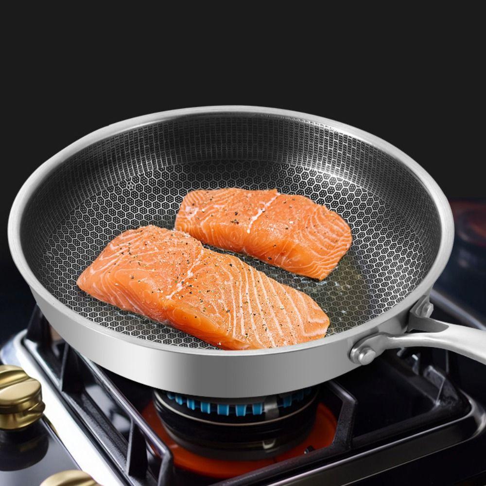 26/28/30cm Plástvová pánev Wok na smažení Nepovrchová úprava Steakové nádobí Nepřilnavý Wok Vaření steaků