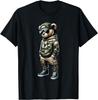 Camouflage Hip Hop Teddybär Cool Rapper Streetwear Grafik T-Shirt