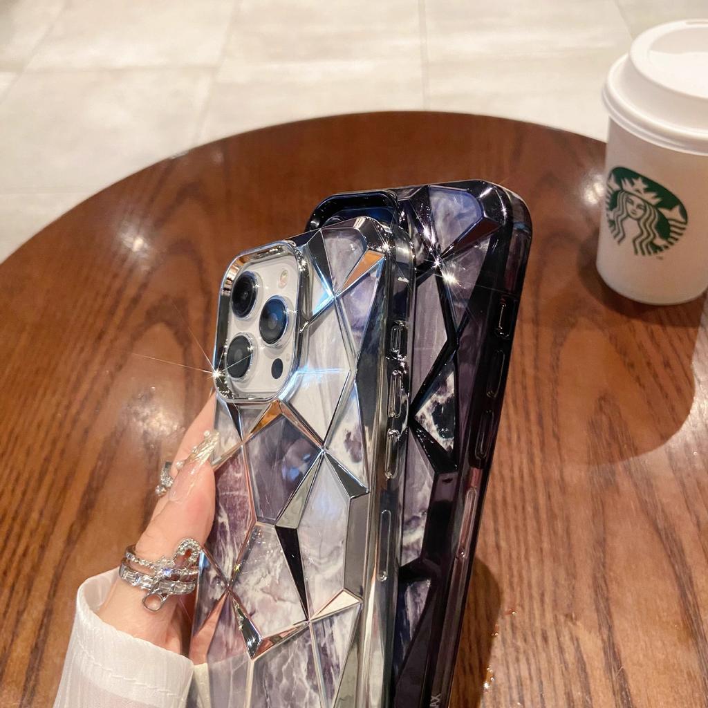 Luxurious Diamond Gradient Diamond Pattern Suitable for Apple's New IPhone16promax Phone Case 16 Soft Shell Anti Fall