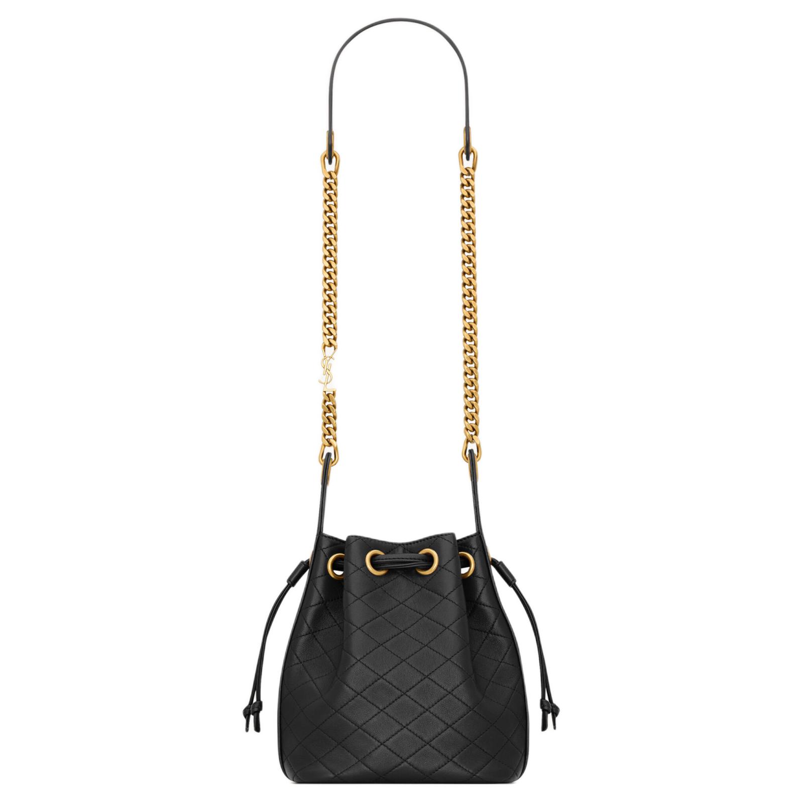

Сумка-відро Saint Laurent Cassandre зі шкіри ягняти Nero Жіночі сумки Чорний 840886-1EL07-1000 Basic Set (Bag+Dust Bag)