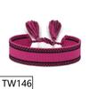 Customizable Handmade Bohemian Tassel Bracelet with Embroidered Logo - European & American Ethnic Friendship Style