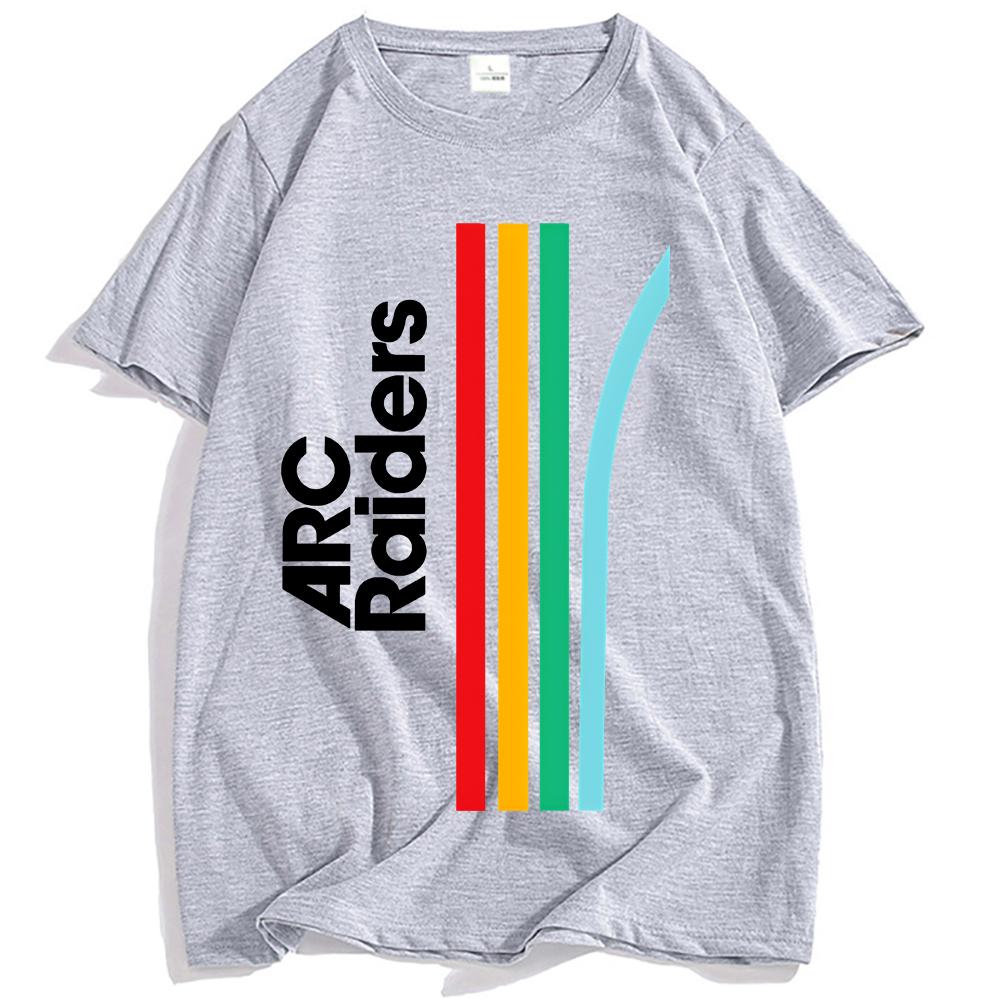 Hot Game ARC Raiders Rainbow Graphic Tshirts Cotton Fashion Loose Men/Women T-shirt Unisex Streetwear O-neck Casual Male Tees