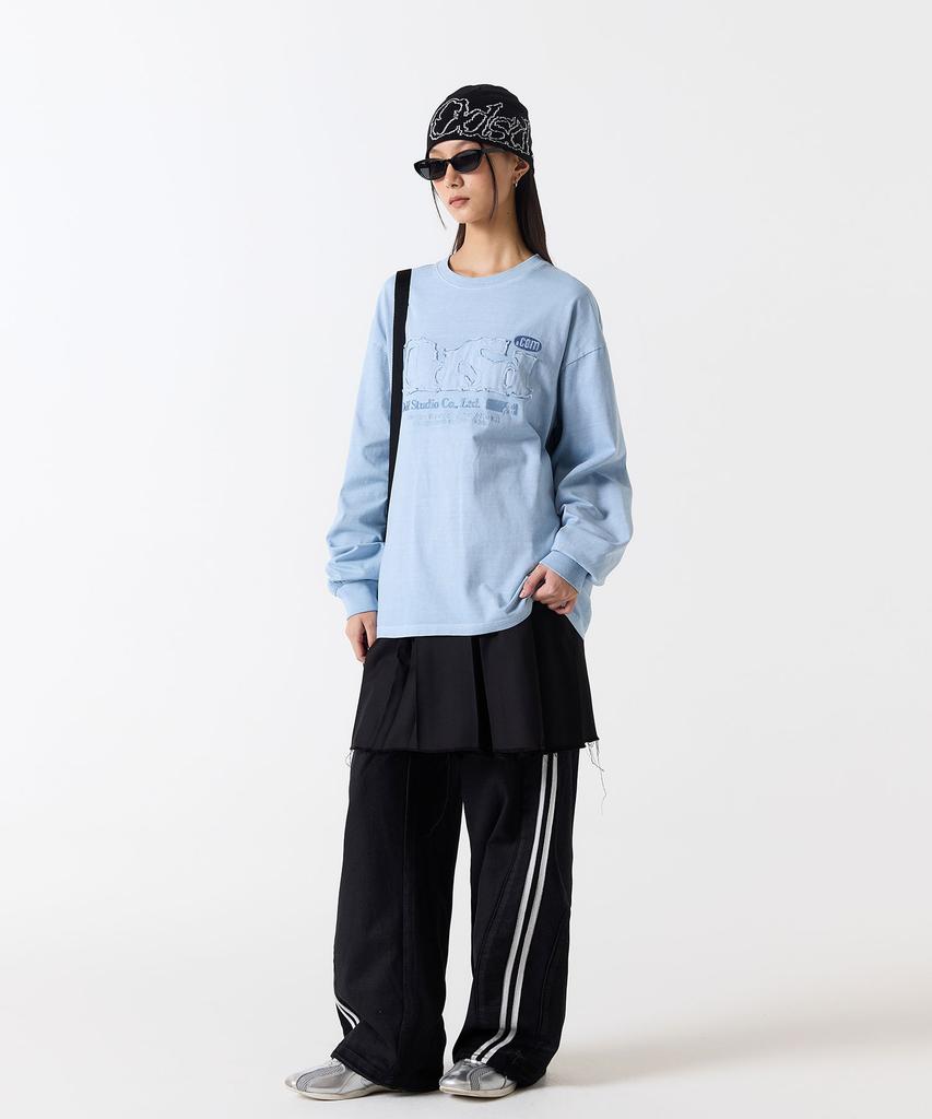 ODDSTUDIO Odsd Pigment Damaged Long Sleeve - Ash Sky