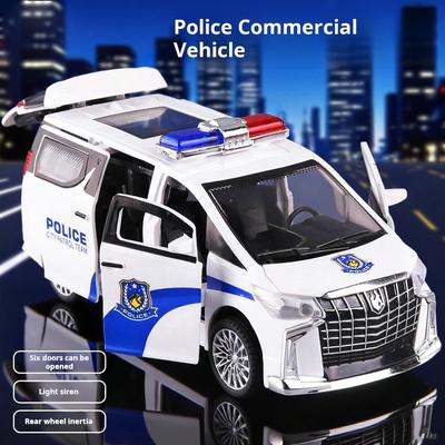 1:24 Children's Inertia Pull-back Car Toy with Lighting Sound Simulation Commercial Car Model Boy Gift Toy Car Kids Holiday Gift