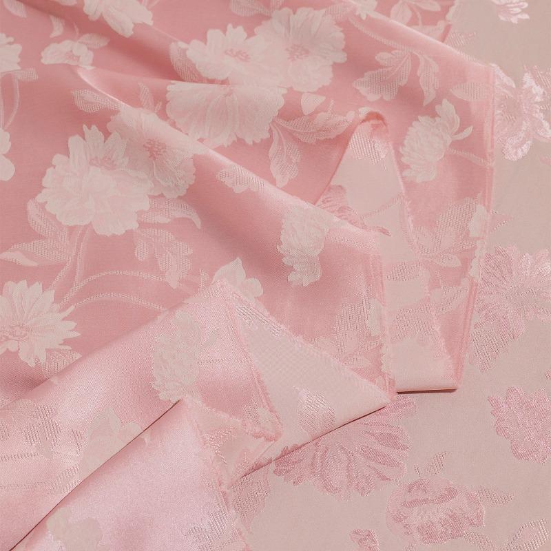 Floral Jacquard Imitation Acetate Fabric Shiny Smooth Wrinkle Resistant for Women's Dress Cheongsam Blouse Pants Sewing Material