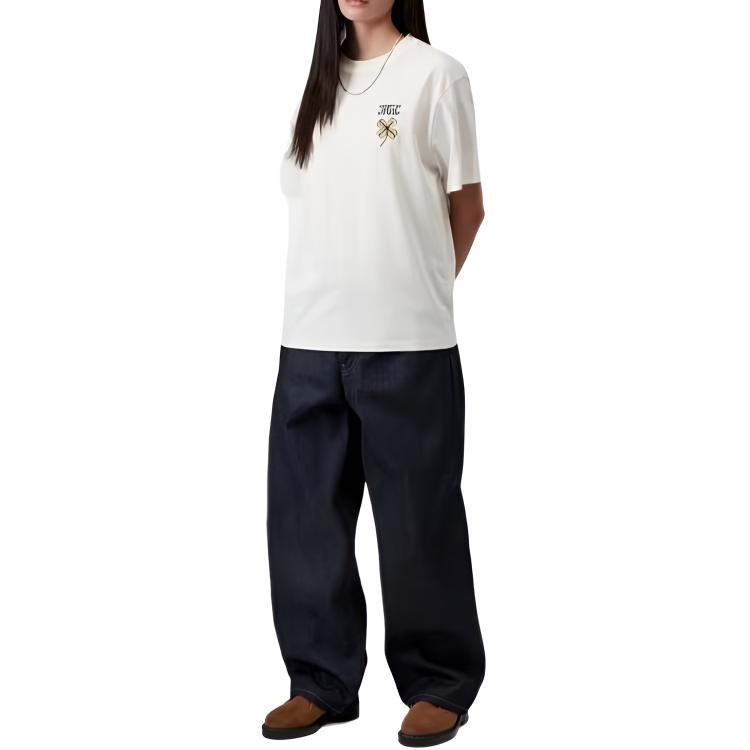 Carhartt WIP SS26 Womens Short Sleeve Clover T-Shirt Comfortable Simple Embroidered Crew Neck Women T-shirts I036036-D6-XX