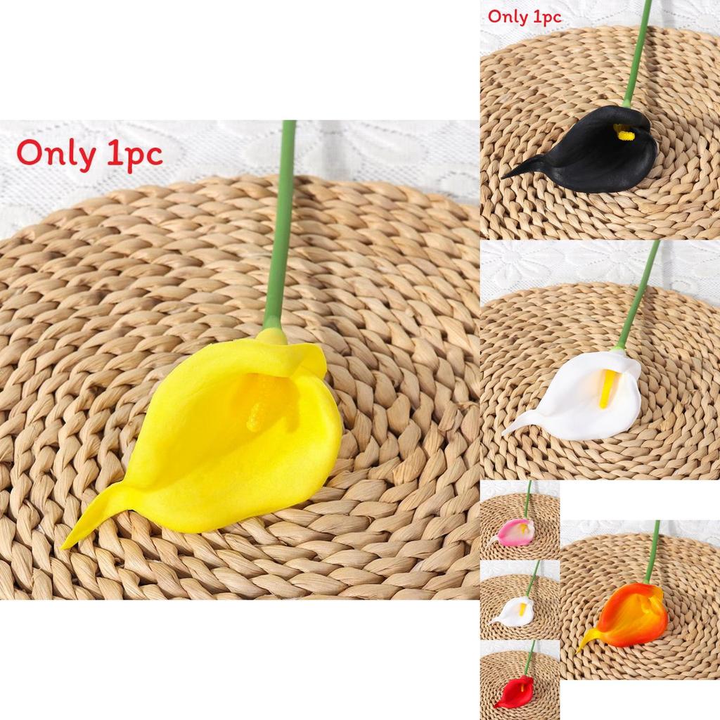 Pu Calla Lily Artificial Flower For Wedding Decor Home Staging Photography Prop