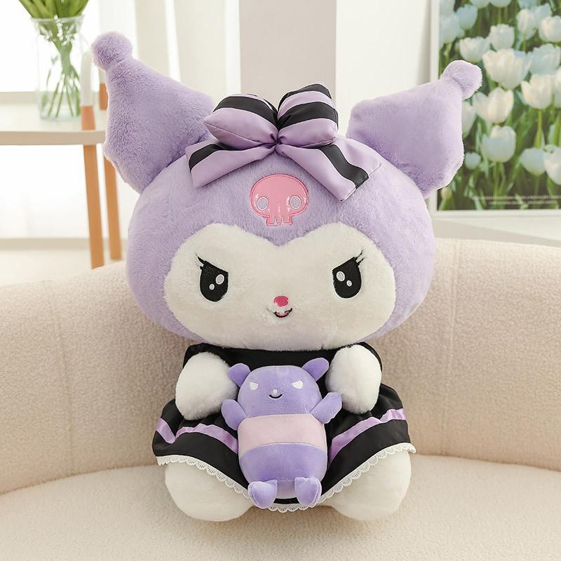 

Cute Purple Kuromi Plush Toy Scissor Machine Exchange Jade Cinnamon Dog 35cm